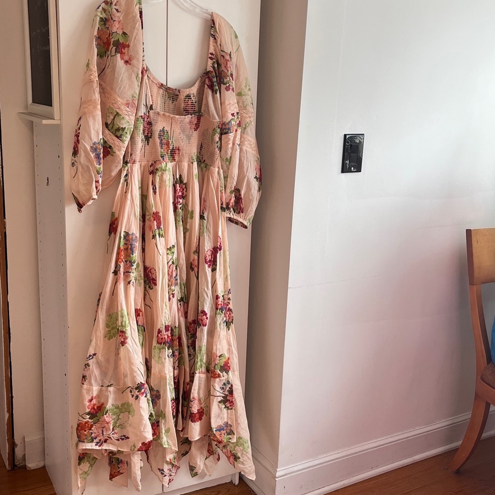 Free People Morning Glory Floral Smocked Maxi Dress Size XL NWT - Picture 5 of 11